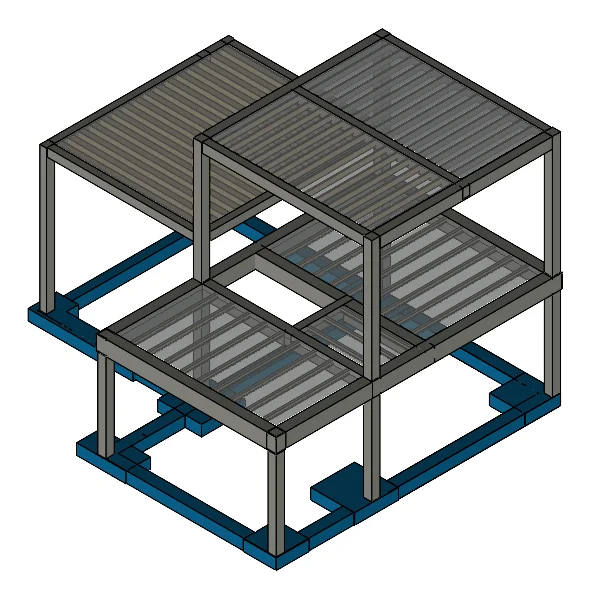 Model estructural de treball d'un habitatge unifamiliar de dues plantes desenvolupat per Estralia